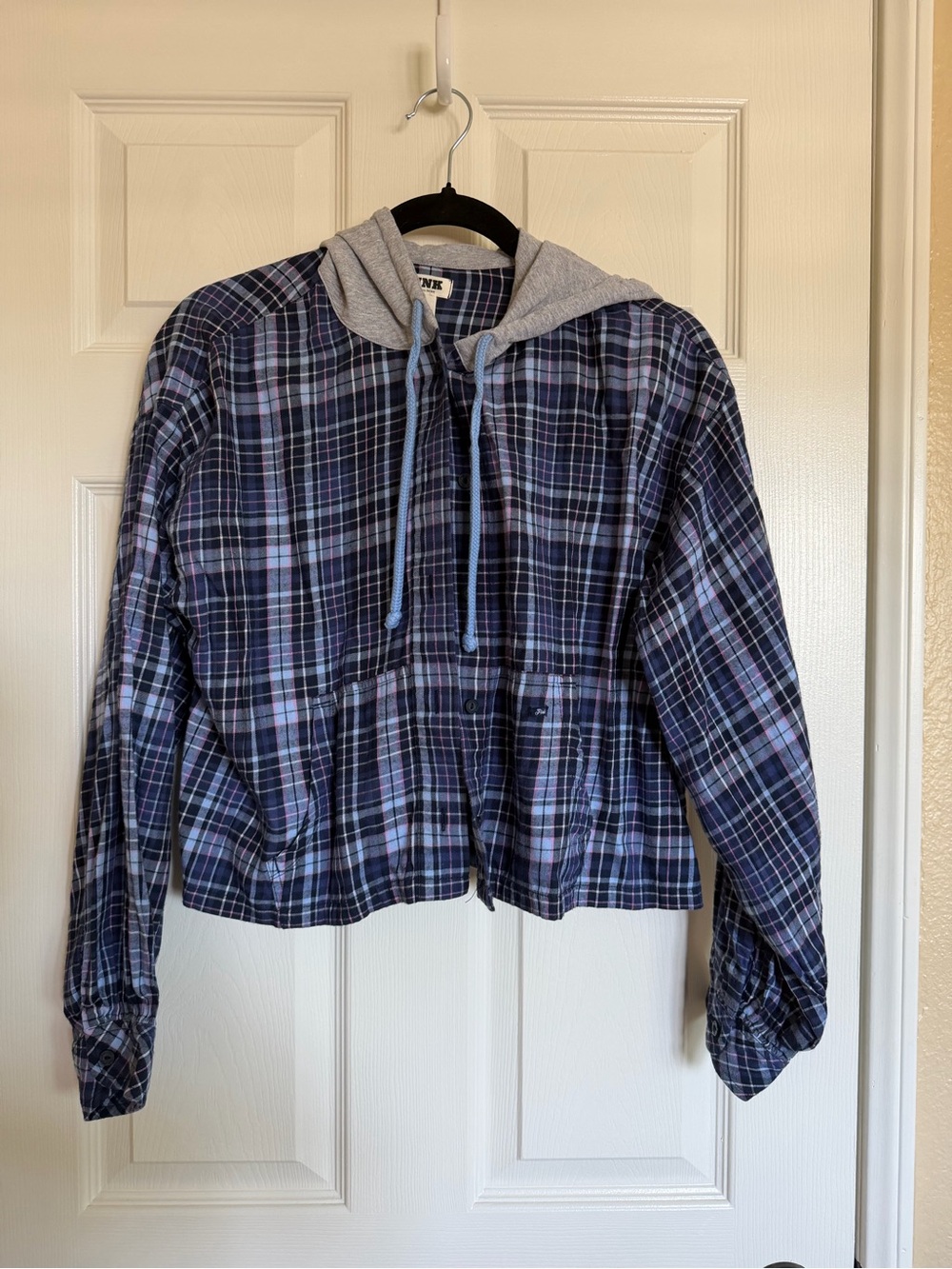Victoria’s Secret PINK button up hooded flannel